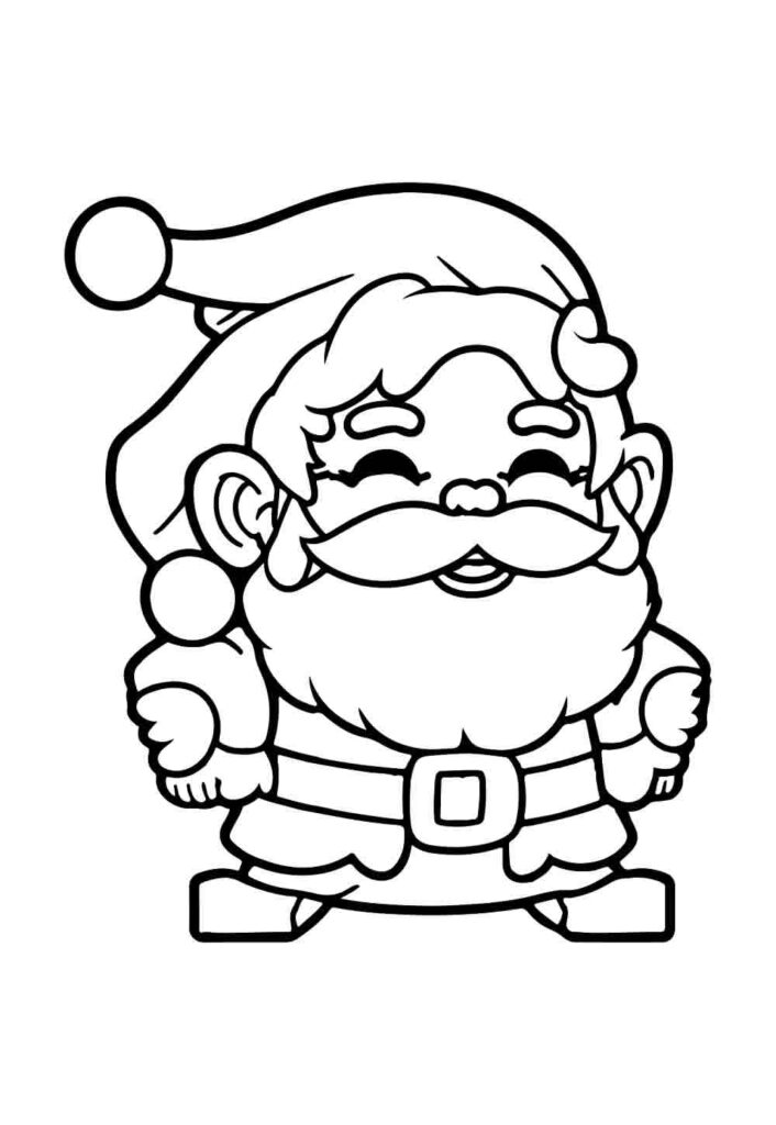 Desenho Fofo de Papai Noel